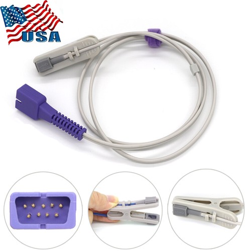 Passend für Nellcor Oximax Erwachsene Ohrclip Spo2 Sensor Sonde Pulsoximeter DB9P 1/2x - Bild 3 von 15