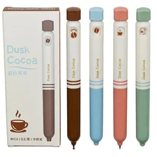 8 Pack Coffee Themed Pen Novelty Pocket size Pens Mini Retractable Ballpoint ...