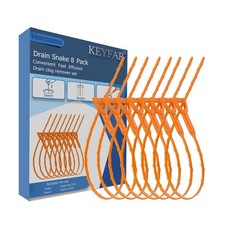 8 Pack 25inch Drain Snake Clog Remover, Drain Hair Remover, Sink Snake Drain ...