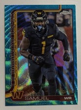2025 Topps Chrome Deebo Samuel Blue Wave Refractor 163/199 #294 Washington