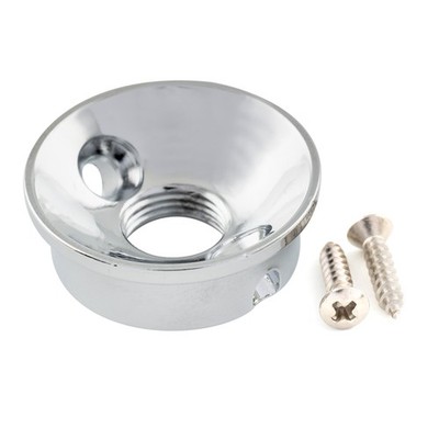 Musiclily Pro Chrome 3/8 inch Steel Modern Jack Plate For USA/Mexico Tele Guitar