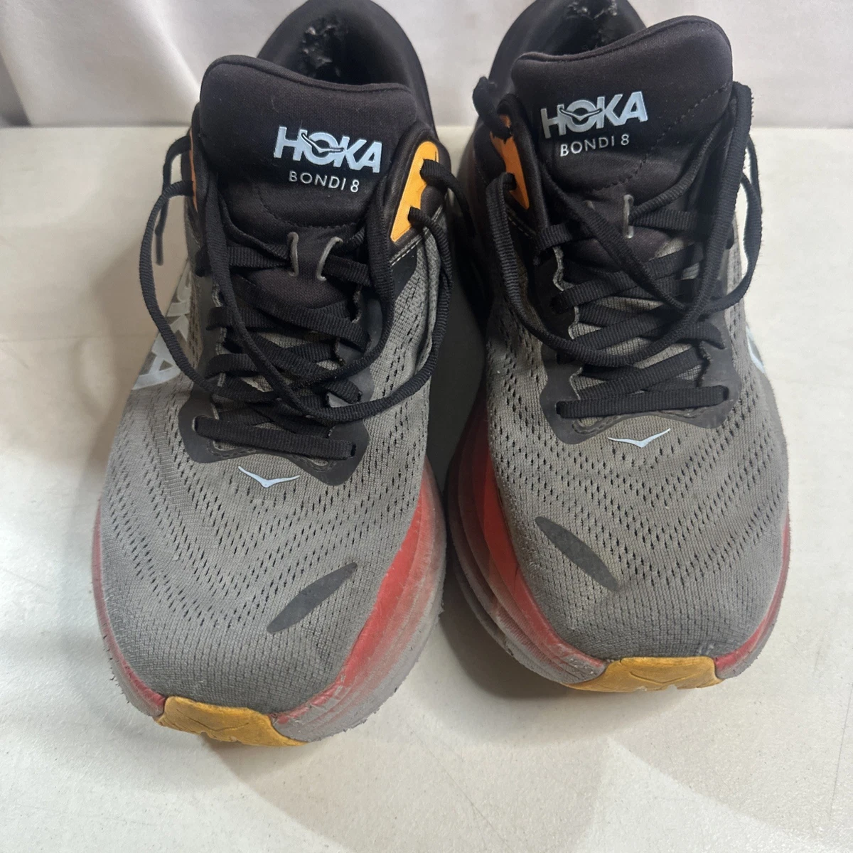 Hoka One One HOKA Bondi 8 Anthracite Blue Red for sale | eBay