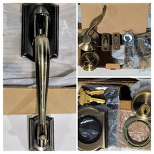 Camelot Sectional Single Cylinder Keyed Entry Handleset w/ Accent Lever F60 609