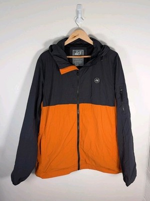 Mens Peaceful Hooligan Blue Orange Full Zip Hoodie Jacket - Size 2XL XXL