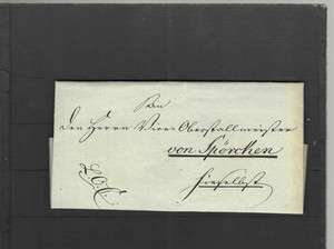 EUROPE 1830 ISH FOLDED LETTER STAMPLESS COUNTRY? F #605