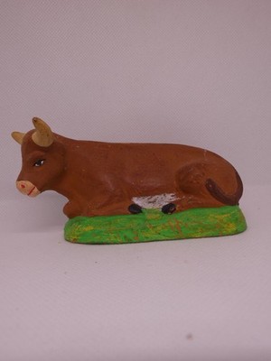 Santons de Provence M. SCHLÜSSEL - Das Ochse - Höhe 6 cm - Länge 12 cm