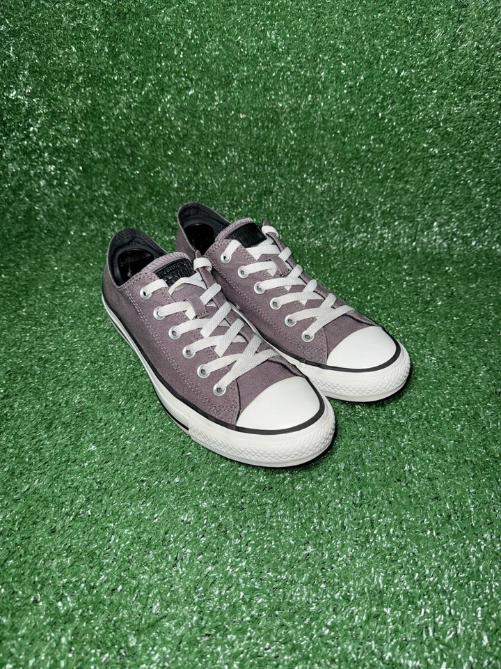 Zapatilla deportiva Converse Chuck Taylor All Star doble lengua púrpura blanca para mujer talla 9” Foto 2 de 4