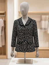 Elegante Polka-Dot-Jacke mit3/4 Ärmel, Groß...
