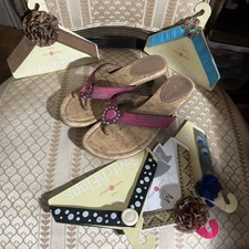 Lindsey Phillips Brown Sandals Women’s SwitchFlops  2” Heel Size 7 with 5 straps