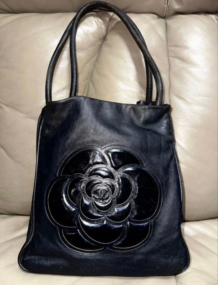 CHANEL Camellia Leather Exterior Tote Bags & Handbags for Women