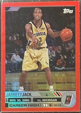 2005-06 JARRETT JACK TOPPS BIG GAME RED PARALLEL ROOKIE CARD RC #116 91/99!. rookie card picture