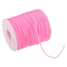 54.7 Yards 2mm Hollow Pipe Tubing Rubber Cord with 1.2mm Hole for DIY, Pink