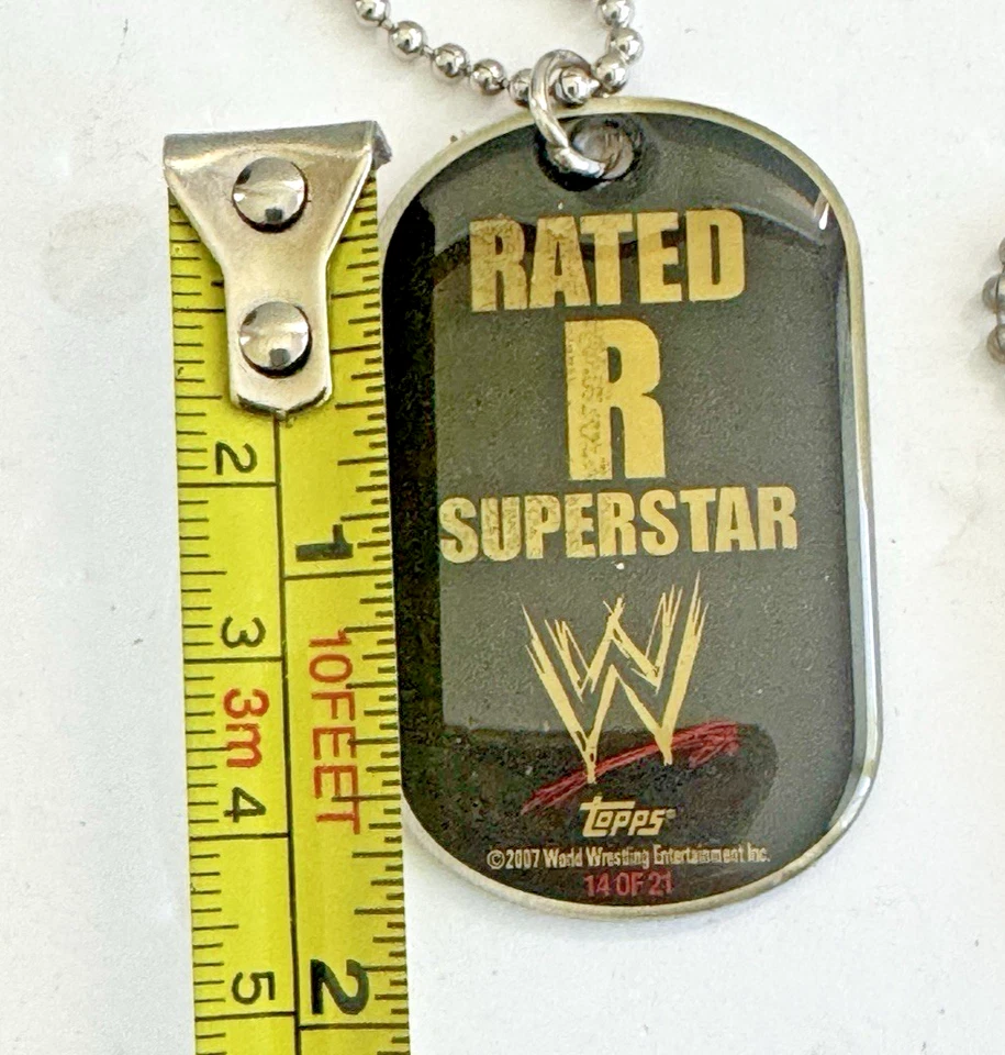 Lote de 6 etiquetas de perro WWE Topps Cody Rhodes Edge Miz CM Punk Umaga Evan Bourne Foto 4 de 4