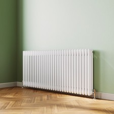 Traditional Radiator 3 Column 600 x 1415 White Cast Iron Central Heating Rads