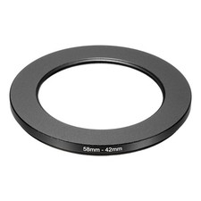 58mm Male 42mm Female Step Down Ring Adapter for ND IR DSLR Lenses, Black