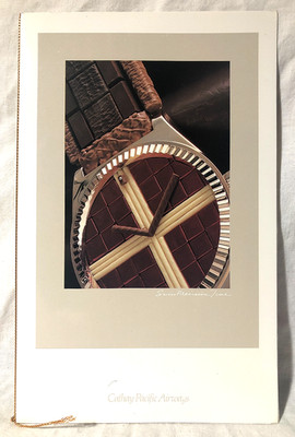 Cathay Pacific First Class Menu 1989, Swiss Precision Time, Steve Daw, top
