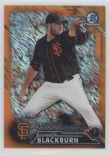 2016 Bowman Chrome Prospects Orange Shimmer Refractor Clayton Blackburn c7z