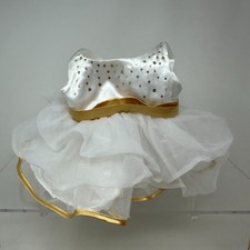 Build A Bear White Gold Dress Plush Stuffed Animal Outfit Suit Accessory BAB