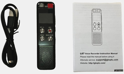L87 Mini Voice Recorder USB Rechargeable Digital Audio Recorder New Open Box