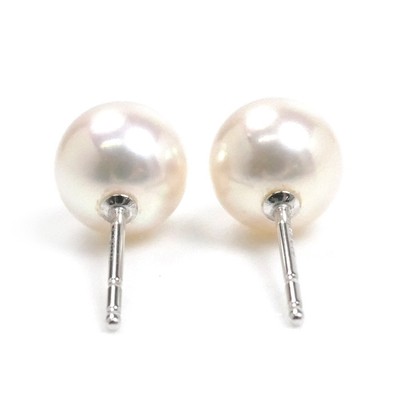 MIKIMOTO 2.4g Earring Pearl K18WG P0034827 | eBay