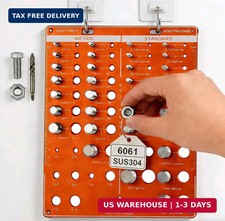 Nut and Bolt Thread Checker, Standard Metric 42 Hole, Screw Size Tester Ass...