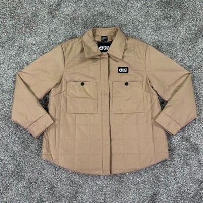 Picture Organic Clothing Casilda Jacket Quilted Snap Front Beige Womens Large