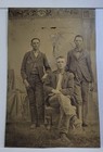 Antique Tintype Photo Group Victorian Men Suits Old West Western 1800's