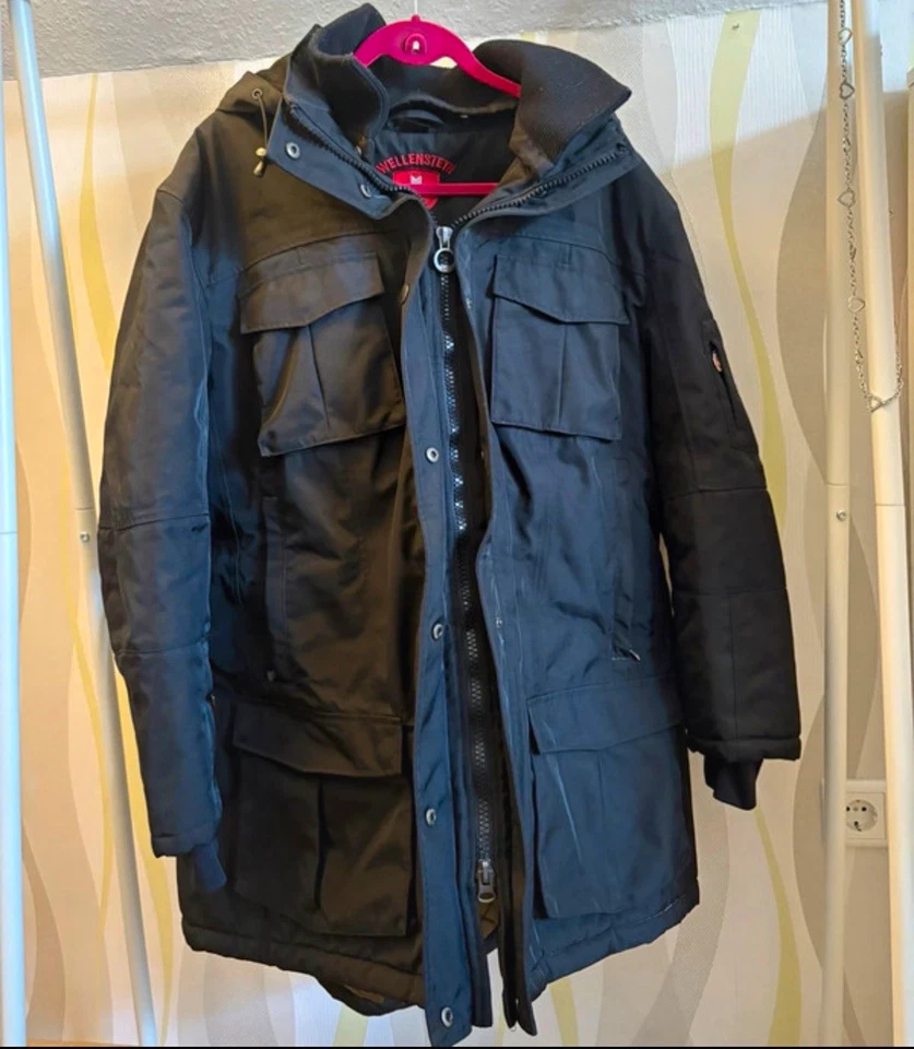 Wellensteyn Schneezauber Parka Jacke schwarz mit Kapuze lang Winter 3XL - Bild 1 von 4