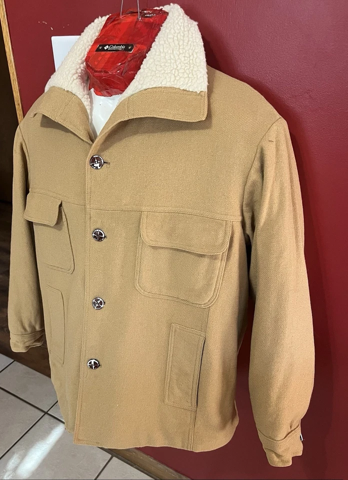 Vintage Pendleton Lobo Jacket Mens 46 Wool Sherpa Lined Western Coat Tab 70s - Image 3 of 4