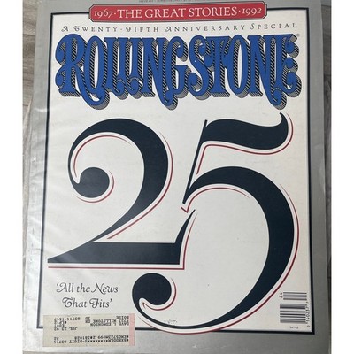 Magazine Rolling Stone Issue 632 25th Anniversary Special 1992 Silver 90s VTG
