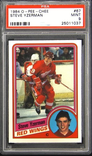1984 O-PEE-CHEE #67 STEVE YZERMAN ROOKIE RC PSA 9