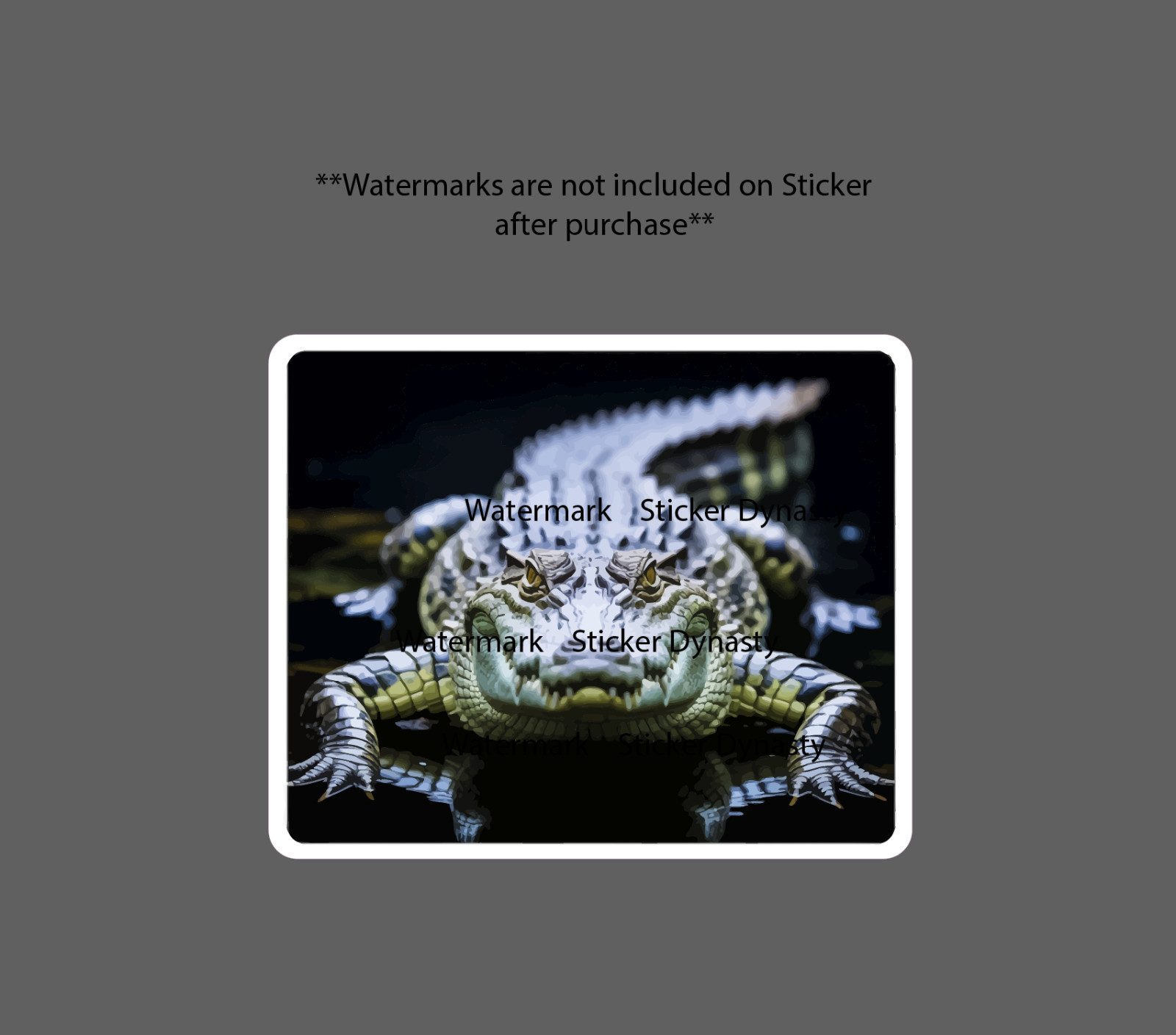 Crocodile Sticker Waterproof Decal Croc Animal Outdoor Nature Wildlife Gift NEW