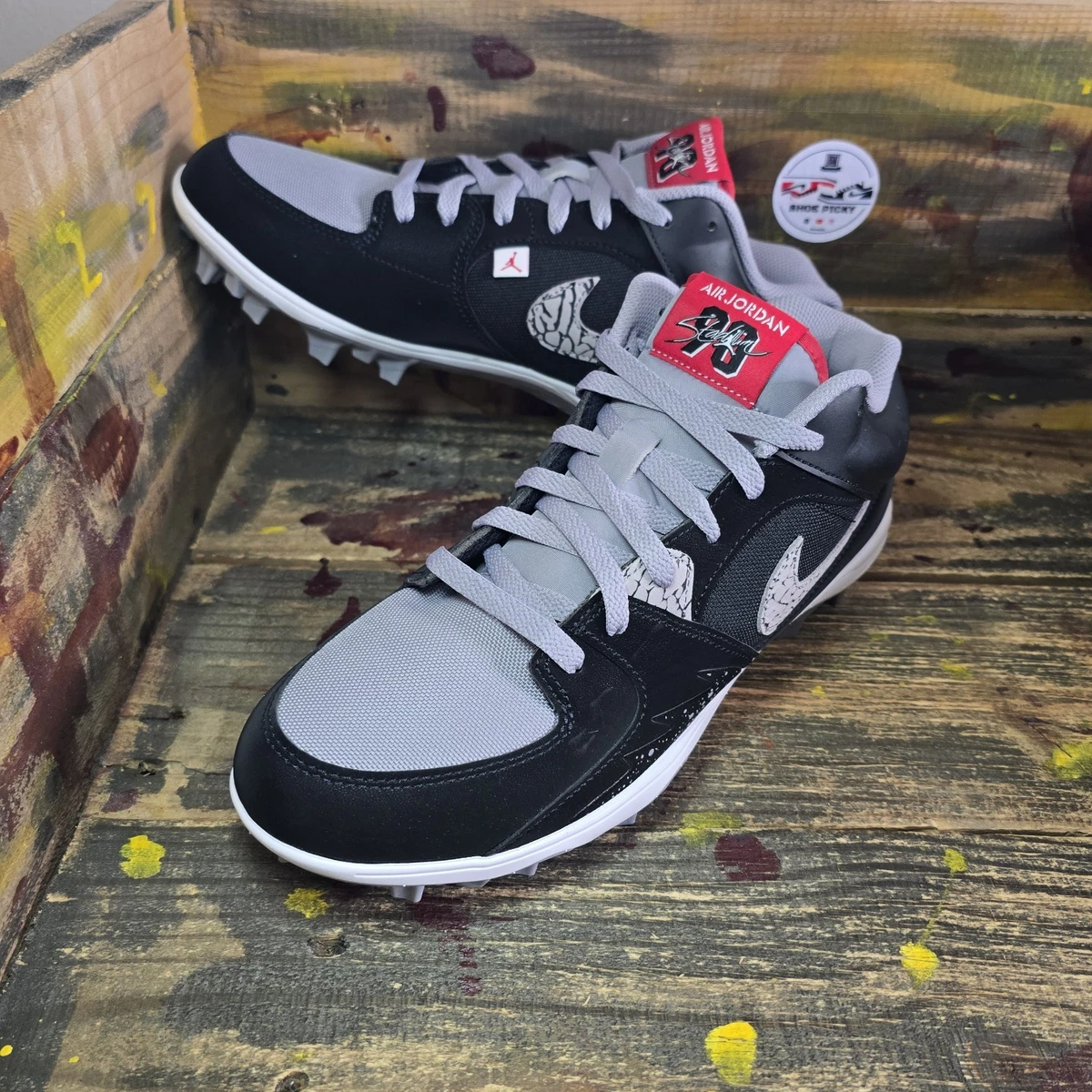 25+ Jordan Stadium 90 Cleat Low Black Cement for sale | Updated