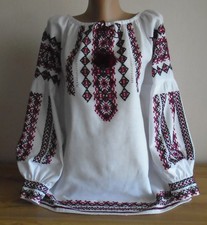 Ukrainian Hand Embroidered Woman's Blouse, size - M, Ukraine