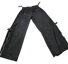 Tripp NYC Daang Goodman Pants Grunge Punk Goth Vtg Juniors Size 13 Black Metal