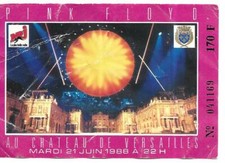 RARE / TICKET BILLET CONCERT - PINK FLOYD : LIVE A PARIS FRANCE 1988 VERSAILLES