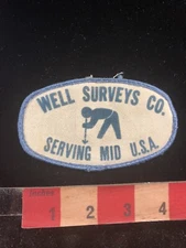 Vintage WELLS SURVEYS CO. SERVING MID USA Advertising Patch 99U6