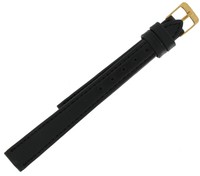 12mm Black Stitched Padded Leather Watch Band Strap on sale 12mm Black Stitched Padded Leather Watch Band Strap on sale