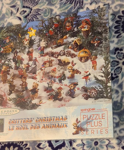 Hallmark "Critters' Christmas" 500 Piece Jigsaw Puzzle With Ornament New 1997 - Picture 3 of 9