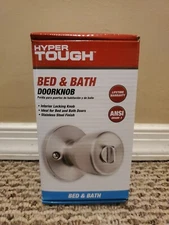 Bed And Bath Doorknob Stainless Steel Finish Hyper Tough New