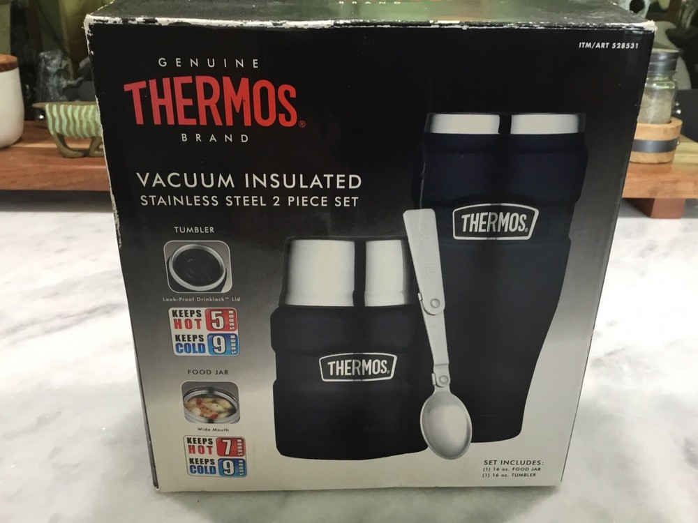 Tumbler & Food Jar Two Pack, Camping, Sports, Hiking, Travel, Food,Coffee