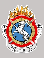 STICKER POMPIER USA FIREFIGHTER LOGO CHICAGO FIRE FIGHTIN'81  AUTOCOLLANT PZ065