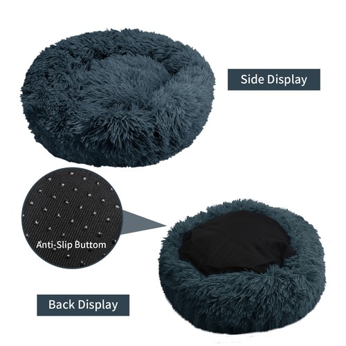 Washable Dog Bed Donut Soft Round Plush Cat Beds For Calming Pet Anti Anxiety UK - Picture 31 of 32