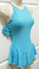 SKATE DANCE BATON CrissCross Camisole Dress Front Back lined Peacock blue