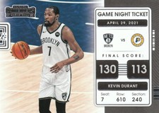 2021-22 Panini Contenders Basketball Game Night Ticket  #13 KEVIN DURANT