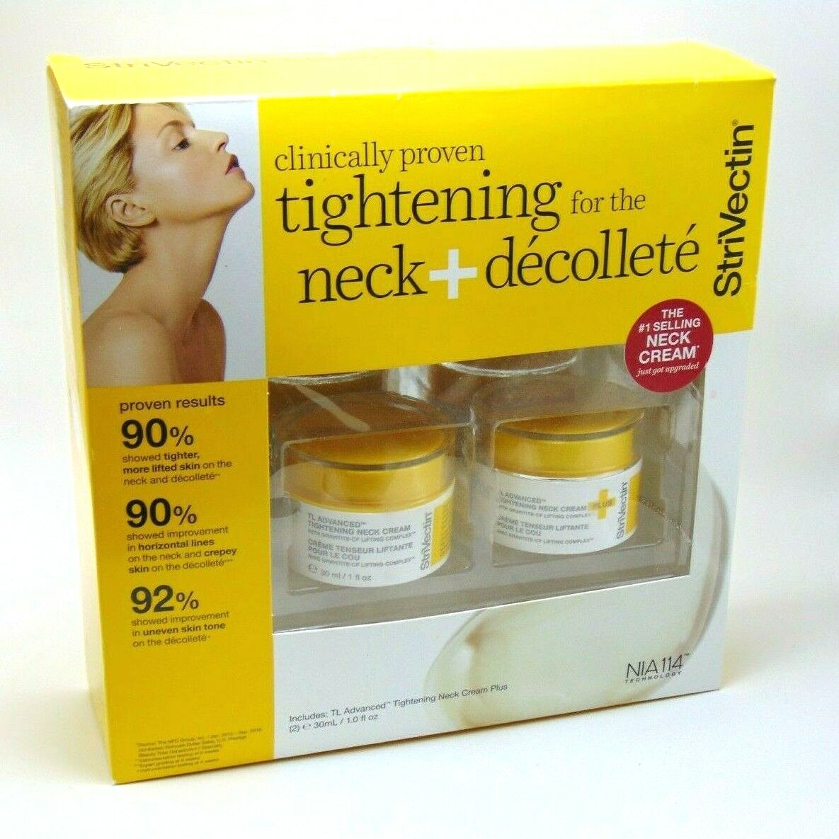 STRIVECTIN Tightening Neck + Decollete Cream Skin Care Set 2x 10z/30ml