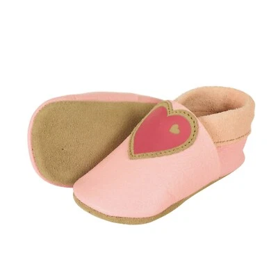 Sterntaler Baby Krabbelschuhe Leder Herz rosa 5201903 Neu