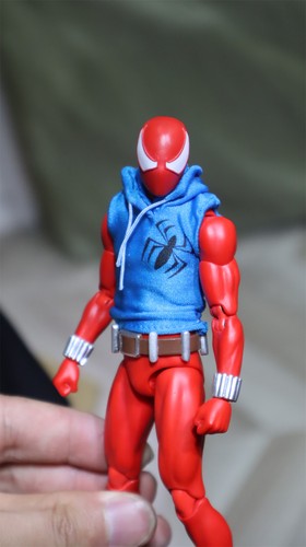 Painted 1/12 Mafex Size Scarlet Spider Ben Reily Head Carved Model Toys - Picture 11 of 14