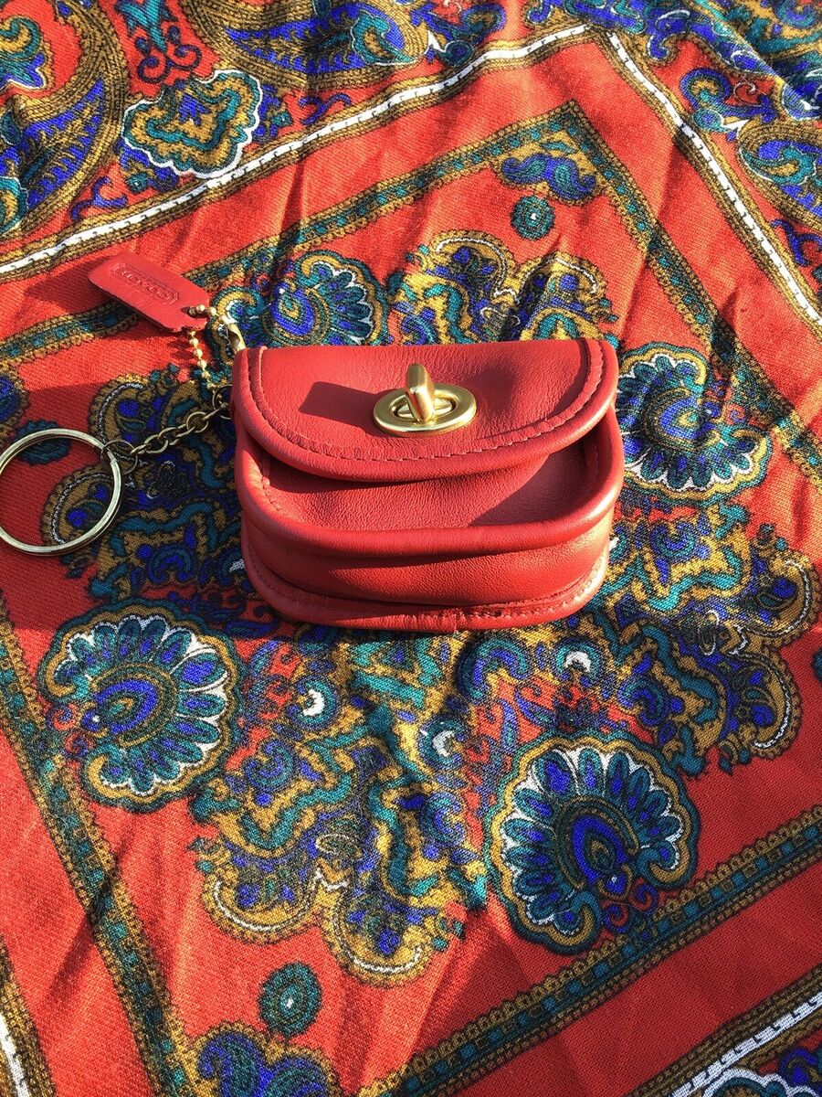 Vintage Coach Mini City Turnlock Pouch- Key Fob-Collector's Vintage Coach Mini City Turnlock Pouch- Key Fob-Collector's