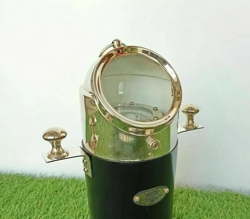 11" Gimbal Compass Brass & Wooden Ships Binnacle Gimballed Compass Nautical Gift - 第 4/4 張圖片